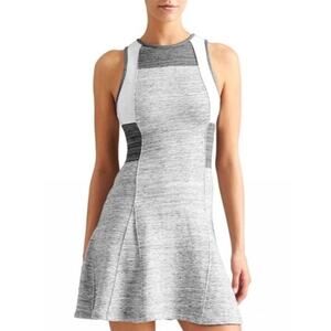 Athleta Derek Lam Downtown French Terry Mini Dress Gray Colorblock Womens XS
